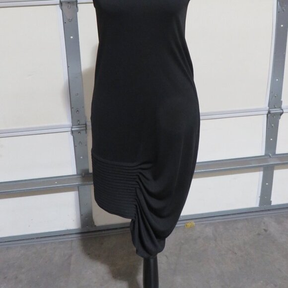 BCBGMaxAzria Black Geometrical design formal dress black tie cocktail scoop neck - Picture 2 of 7